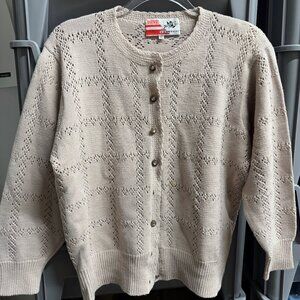 Vintage Crochet Button Down Sweater